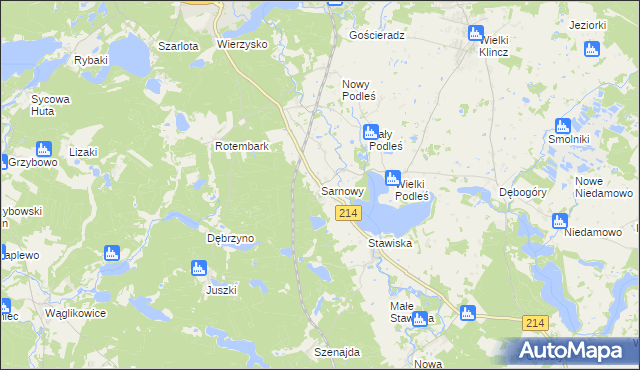 mapa Sarnowy, Sarnowy na mapie Targeo