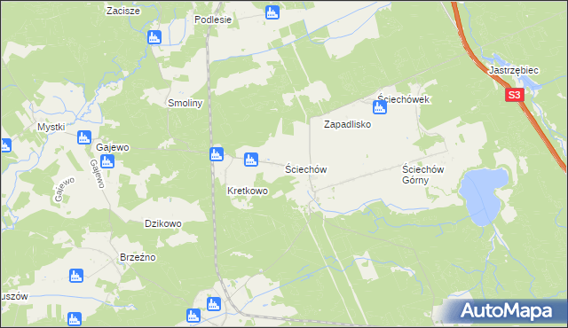 mapa Ściechów, Ściechów na mapie Targeo