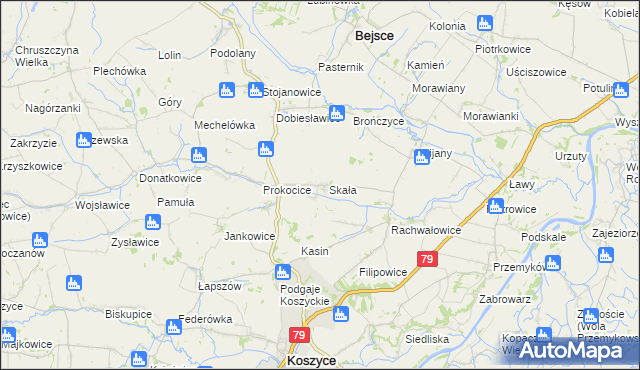 mapa Sędziszowice, Sędziszowice na mapie Targeo