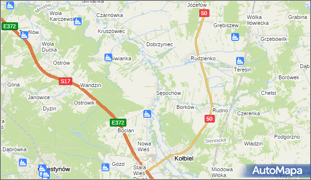 mapa Sępochów, Sępochów na mapie Targeo