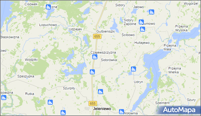 mapa Sidorówka, Sidorówka na mapie Targeo