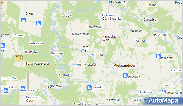 mapa Sieczka, Sieczka na mapie Targeo