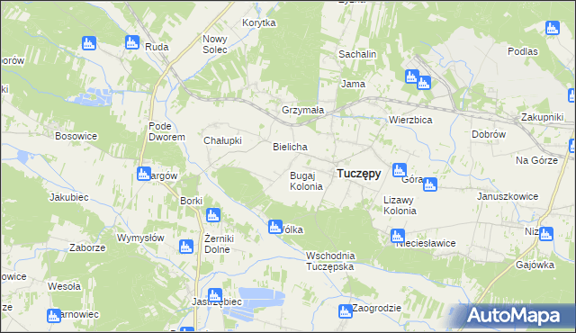 mapa Sieczków gmina Tuczępy, Sieczków gmina Tuczępy na mapie Targeo