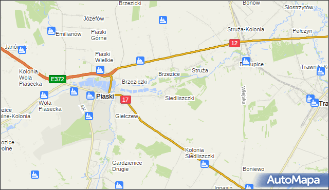 mapa Siedliszczki gmina Piaski, Siedliszczki gmina Piaski na mapie Targeo