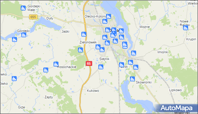 mapa Siejnik, Siejnik na mapie Targeo