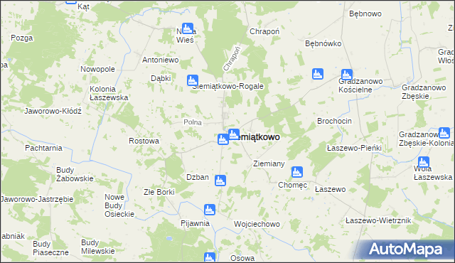 mapa Siemiątkowo powiat żuromiński, Siemiątkowo powiat żuromiński na mapie Targeo