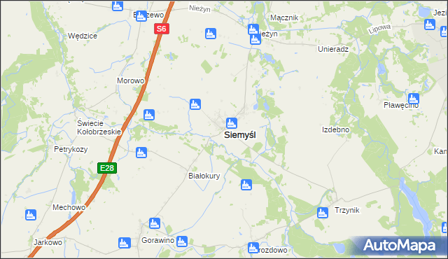 mapa Siemyśl, Siemyśl na mapie Targeo