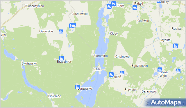 mapa Sieromino, Sieromino na mapie Targeo