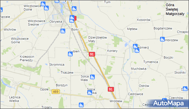 mapa Sierpów, Sierpów na mapie Targeo