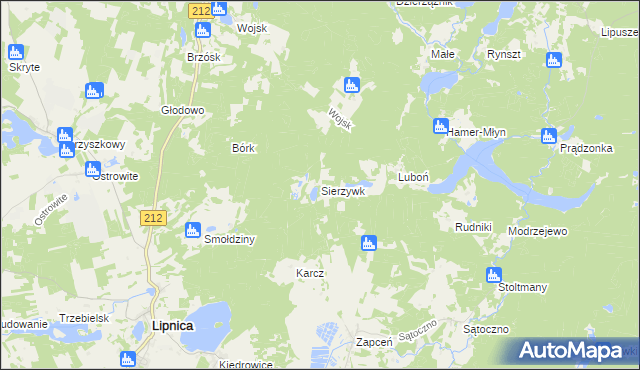 mapa Sierzywk, Sierzywk na mapie Targeo