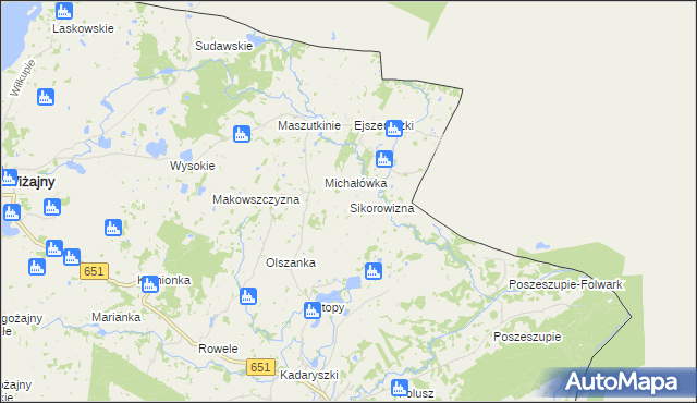 mapa Sikorowizna, Sikorowizna na mapie Targeo