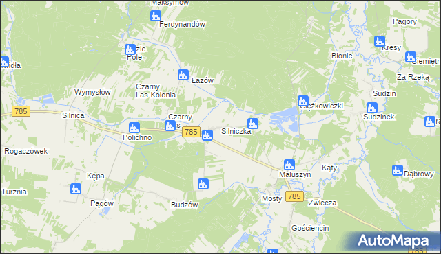 mapa Silniczka, Silniczka na mapie Targeo