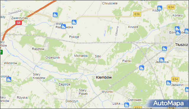 mapa Sitki, Sitki na mapie Targeo