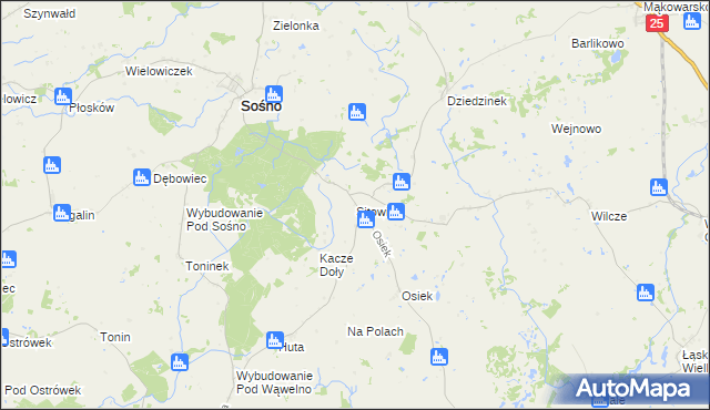 mapa Sitowiec, Sitowiec na mapie Targeo