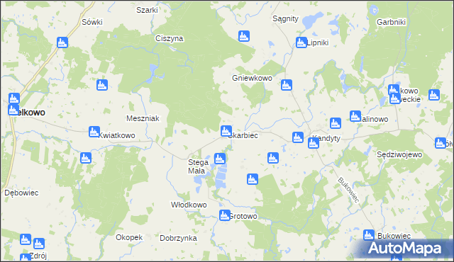 mapa Skarbiec, Skarbiec na mapie Targeo