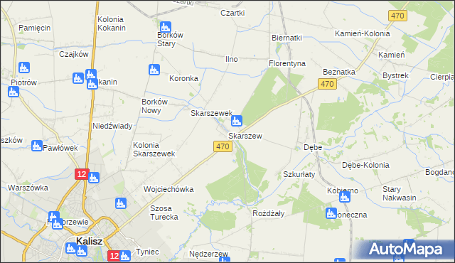 mapa Skarszew, Skarszew na mapie Targeo