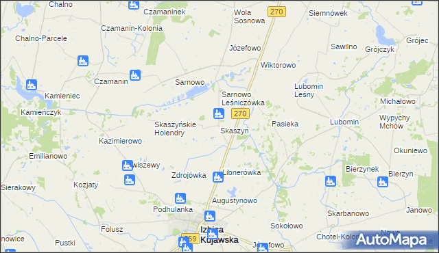 mapa Skaszyn, Skaszyn na mapie Targeo