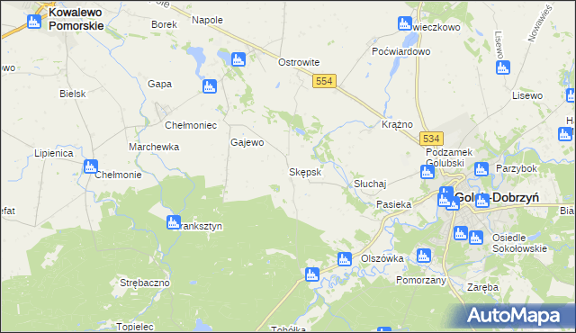 mapa Skępsk, Skępsk na mapie Targeo