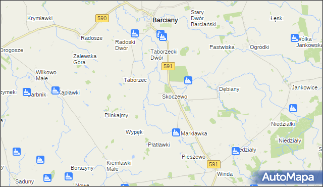 mapa Skoczewo, Skoczewo na mapie Targeo