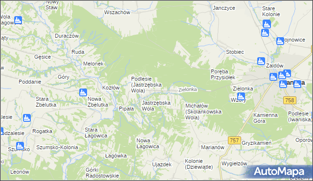 mapa Skolankowska Wola, Skolankowska Wola na mapie Targeo