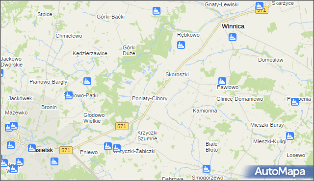 mapa Skorosze, Skorosze na mapie Targeo