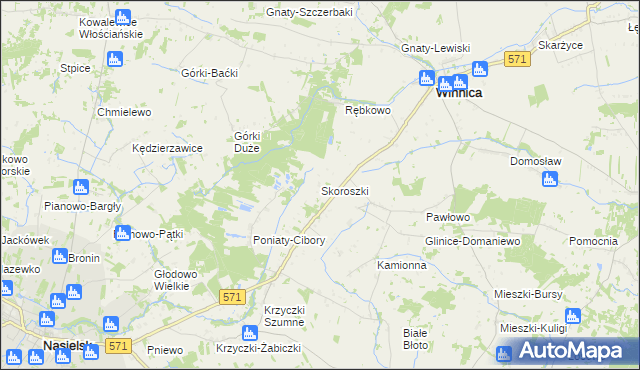 mapa Skoroszki, Skoroszki na mapie Targeo