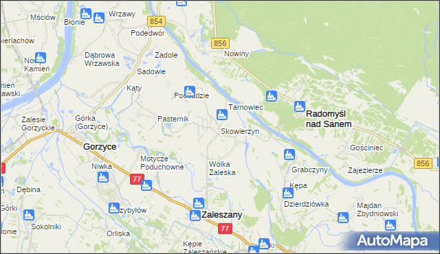 mapa Skowierzyn, Skowierzyn na mapie Targeo