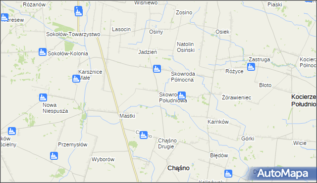 mapa Skowroda Południowa, Skowroda Południowa na mapie Targeo