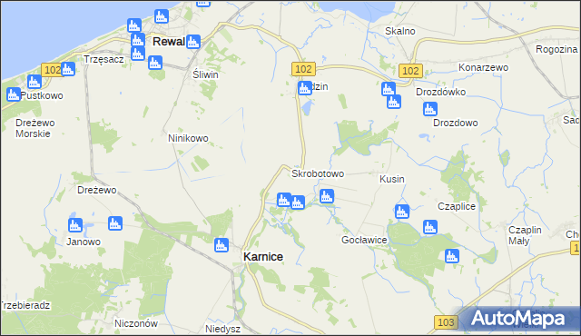mapa Skrobotowo, Skrobotowo na mapie Targeo