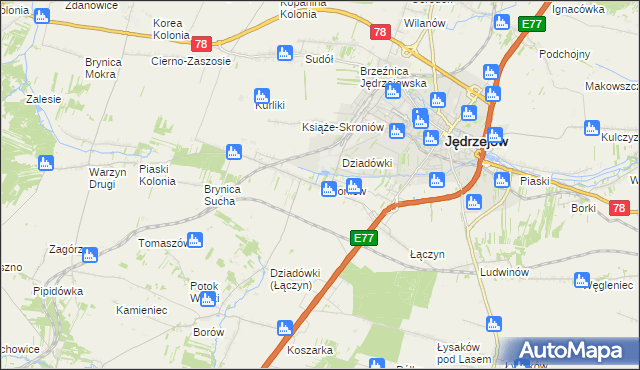 mapa Skroniów, Skroniów na mapie Targeo