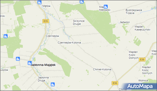 mapa Skrzynice-Kolonia, Skrzynice-Kolonia na mapie Targeo