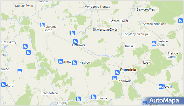 mapa Skwierczyn Lacki, Skwierczyn Lacki na mapie Targeo