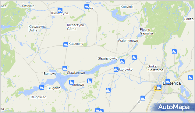 mapa Sławianówko, Sławianówko na mapie Targeo