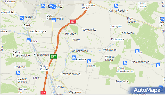 mapa Sławice Szlacheckie, Sławice Szlacheckie na mapie Targeo