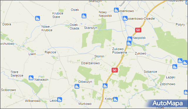 mapa Słomin gmina Wyszogród, Słomin gmina Wyszogród na mapie Targeo