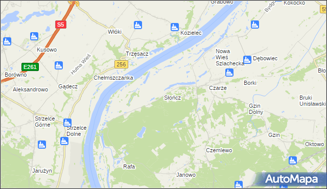 mapa Słończ, Słończ na mapie Targeo