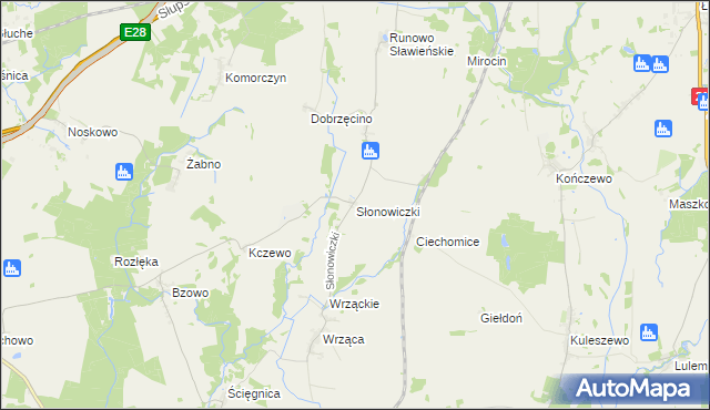 mapa Słonowiczki, Słonowiczki na mapie Targeo