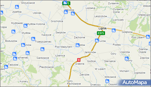 mapa Słoptów, Słoptów na mapie Targeo