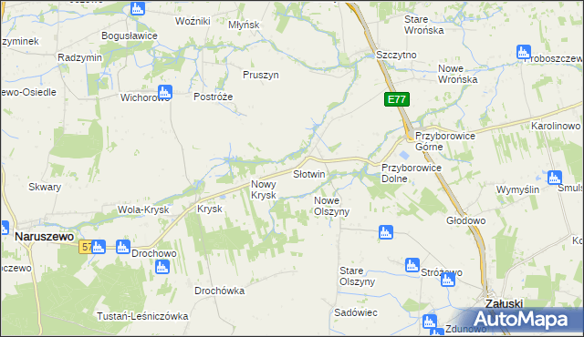 mapa Słotwin, Słotwin na mapie Targeo