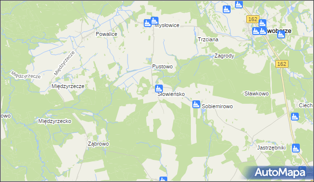 mapa Słowieńsko, Słowieńsko na mapie Targeo