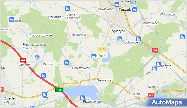 mapa Słupsko gmina Rudziniec, Słupsko gmina Rudziniec na mapie Targeo