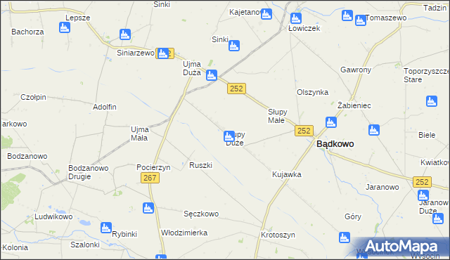 mapa Słupy Duże, Słupy Duże na mapie Targeo