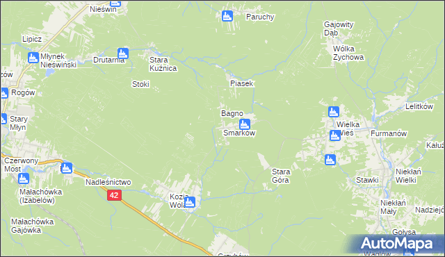 mapa Smarków, Smarków na mapie Targeo