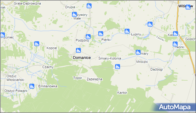 mapa Śmiary-Kolonia, Śmiary-Kolonia na mapie Targeo