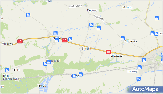 mapa Śmielin, Śmielin na mapie Targeo