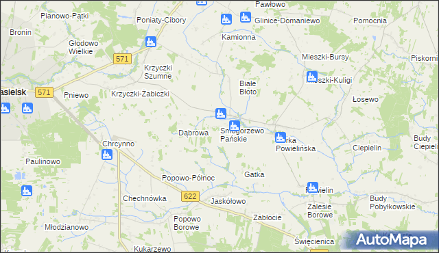 mapa Smogorzewo Pańskie, Smogorzewo Pańskie na mapie Targeo