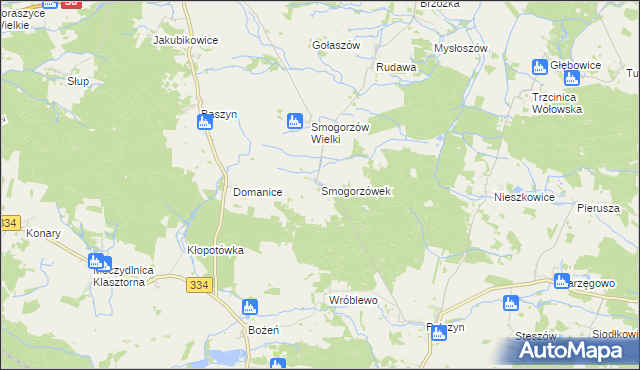 mapa Smogorzówek, Smogorzówek na mapie Targeo