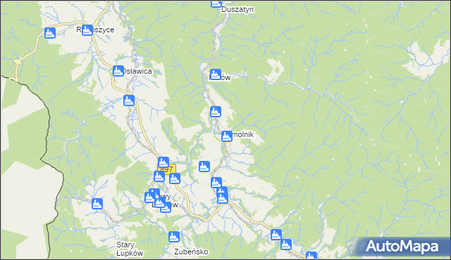 mapa Smolnik gmina Komańcza, Smolnik gmina Komańcza na mapie Targeo