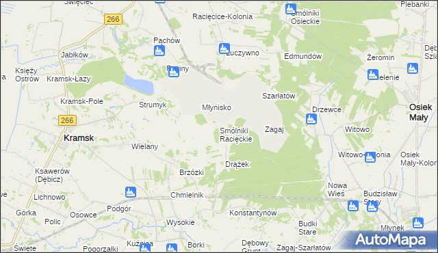 mapa Smólniki Racięckie, Smólniki Racięckie na mapie Targeo