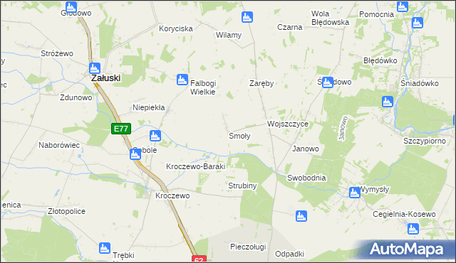 mapa Smoły, Smoły na mapie Targeo